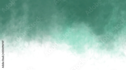 Schilderij op canvas Emerald green smoke graphic element filling the upper two thirds of the frame on