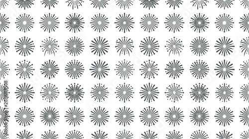 Tableau sur toile Repeating Gray Sunburst Pattern Grid for Graphic Design and Backgrounds
