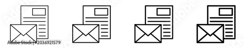 Fotografie Email Report   Icon Set Different Style Collection