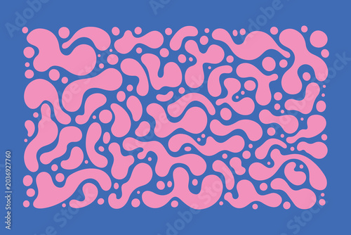 Bild auf Leinwand blue pink liquid art design