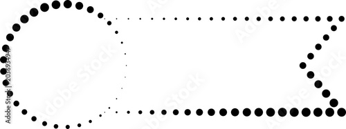 Tags and ribbon with dotted line, sale, promotion, discount