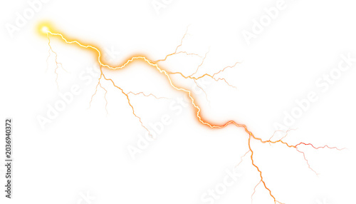 Heat lightening isolated on transparent background