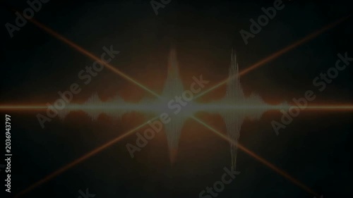 Star Burst Light Effect on Black Background.