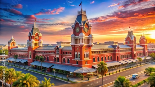 Chennai central station in india