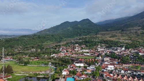 Scenic landscape of Cipanas District, Garut Regency, featuring cool mountain atmosphere and lush natural surroundings.