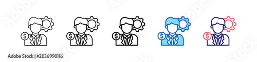 Foto Manager Icon In 5 Different Styles Set Collection.