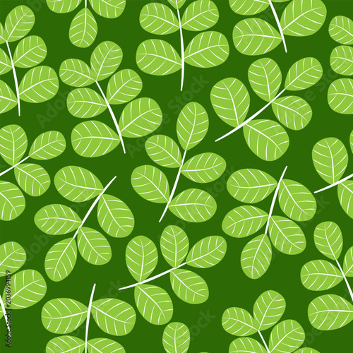 Green Leaf Botanical Seamless Nature Pattern
