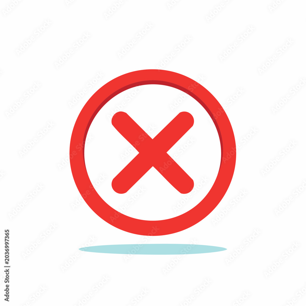Obraz premium Red Cross Mark Icon