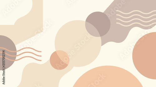 Schilderij op canvas Modern minimalist abstract background featuring a harmonious blend of geometric