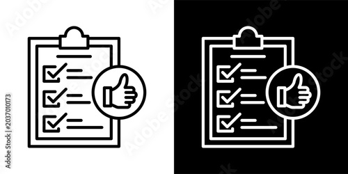 Photos Acceptable White And Black Icon Set Collection Pack Vector Illustration