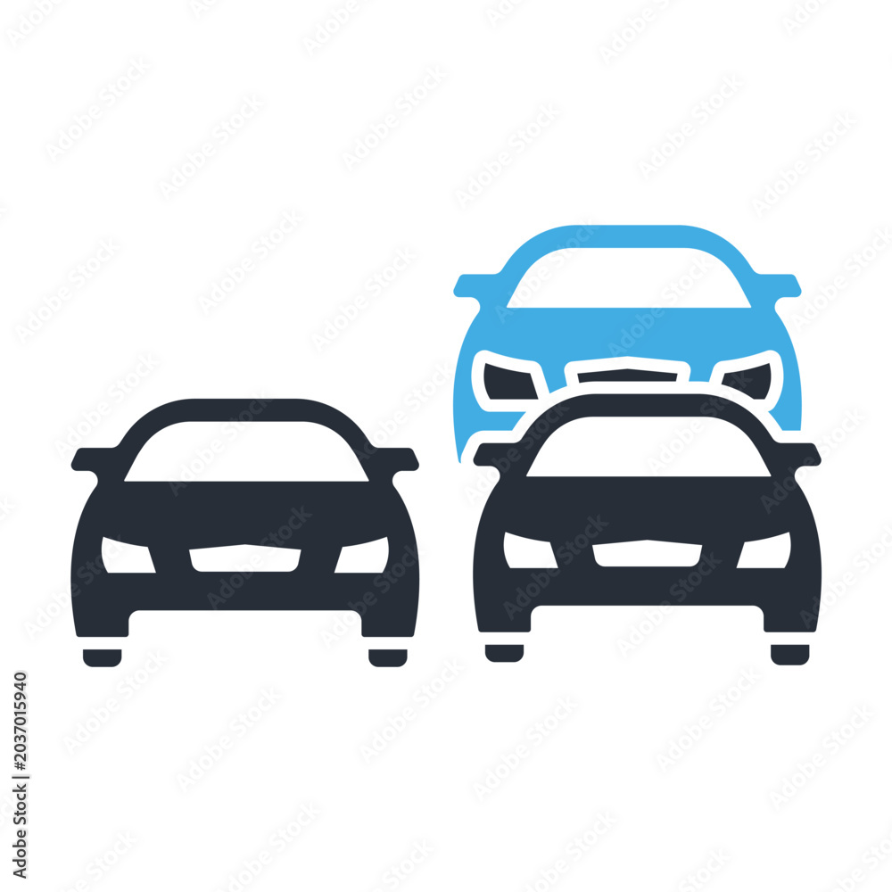 Obraz premium traffic jam icons minimalist flat style design, traffic jam Vector illustration on white background