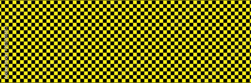 Black and yellow chess pattern. Checkerboard seamless vector illustration. Abstract checkered checkerboard for game. Grid geometric rectangle shape. Race flag. Retro mosaic floor.