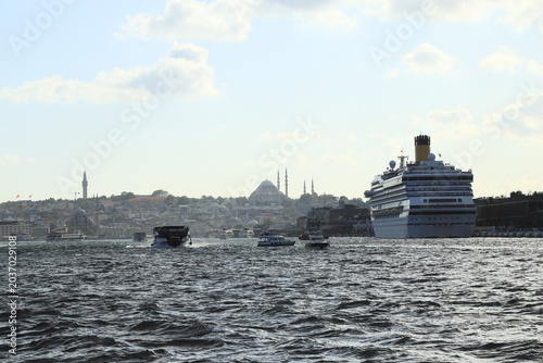 Photography A massive cruise ship docking at Pier, Istanbul