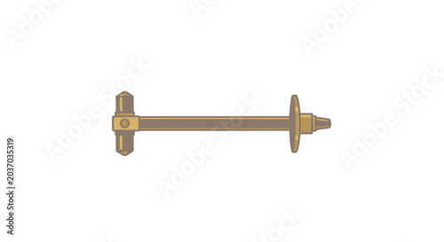Canvastavla Vintage Adjustable Wrench Tool with Brass Accents on White Background