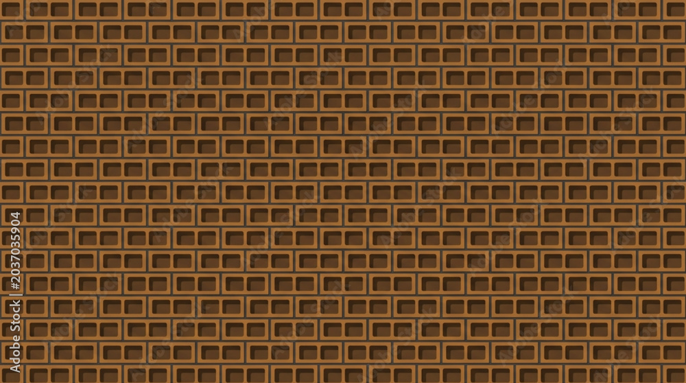 Fototapeta premium Seamless Brown Clay Brick Wall Pattern Texture Background