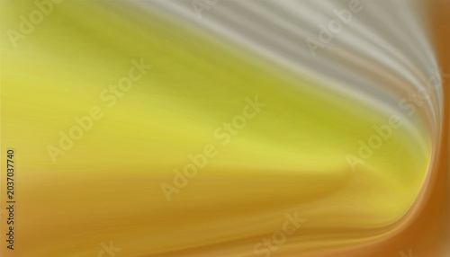 Abstract olive green and amber fluid wavy background with smooth light streaks. Dynamic digital gradient pattern for modern graphic design.