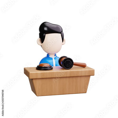 Фотография auctioneer 3d render icons