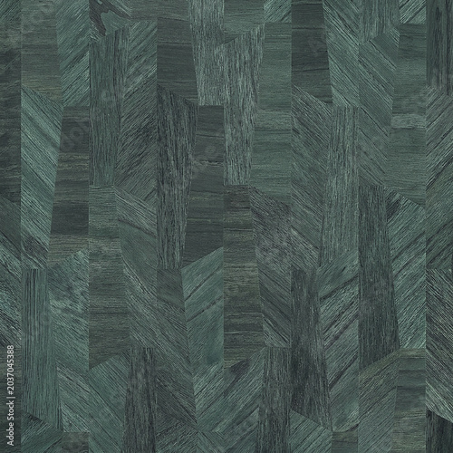Artistic Dark Forest Green Stone Veneer Pattern with Irregular Vertical Strips, Modern Geometric Mosaic Texture for Wall Cladding, Flooring and Interior Design Backdrop