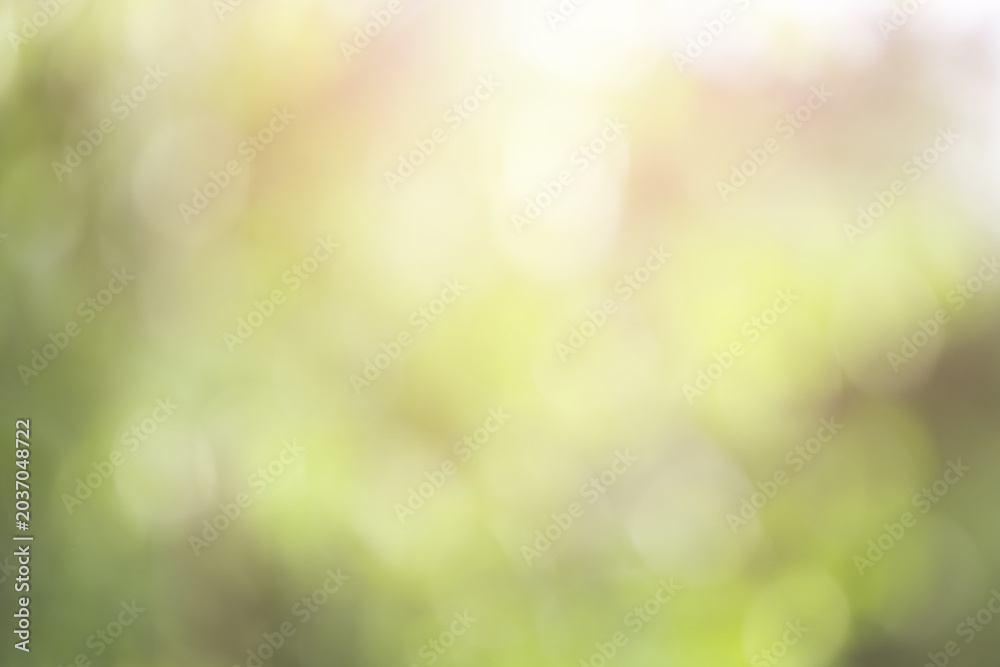 Obraz premium defocused green natural background of defocused lights (bokeh)