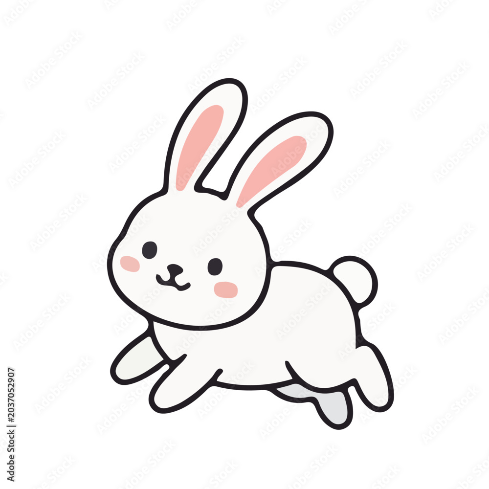Obraz premium Rabbit vector icon illustrator