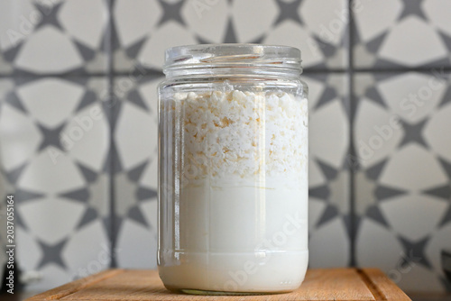 Obraz na płótnie Healthy superfood fermentation process at home
