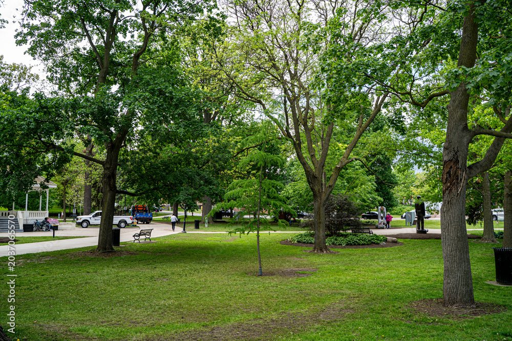 Fototapeta premium View of green landscape at Gage Park. Brampton, Canada - May 27, 2026.