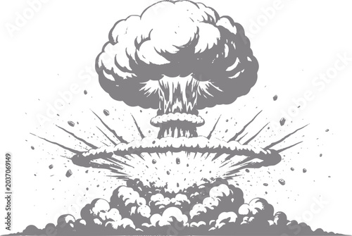 Bilde på lerret Mushroom cloud explosion