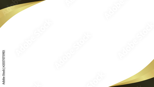 Background white with black and yellow curves. Vector can be used for banners, posters, power points, certificates, templates, slides, etc.