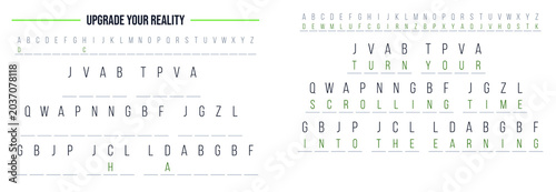 Obraz na plátně Cryptogram solution for Upgrade Your Reality in green and black format