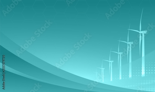 Green Clean Energy Technology Illustration