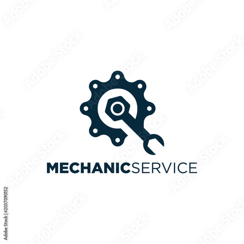 Mechanic Service Logo Vector Modern