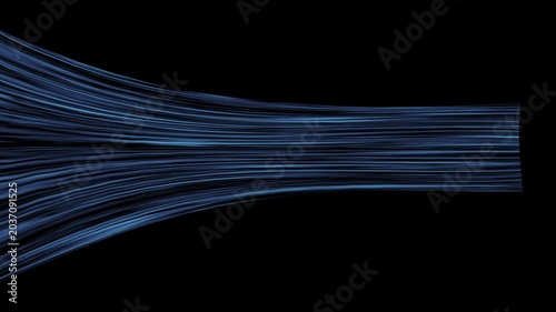 水平に流れる青い光のラインと風のエフェクトの抽象的なテクスチャ Abstract horizontal blue light lines with motion effect and dynamic wind streaks cyber stream texture
