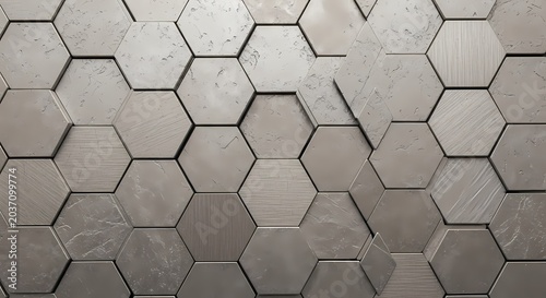 Hexagonal Metal Surface Texture