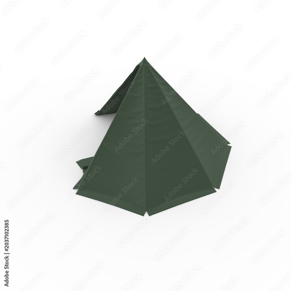 Obraz premium 3d Render Military Tent Grade Shelter for Harsh Weather and Expeditions Sheltent