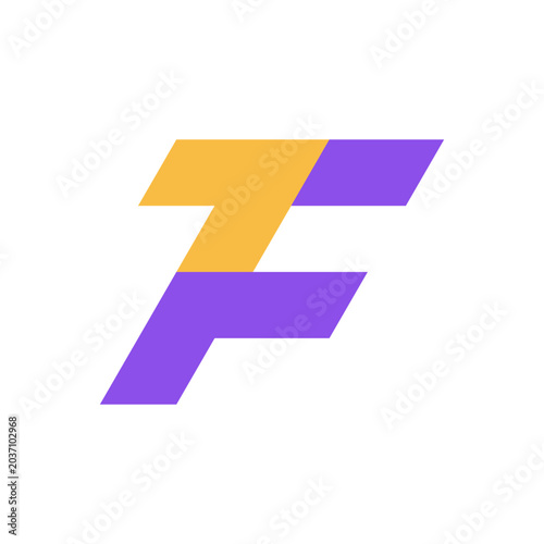 Letter F arrow simple modern logo design
