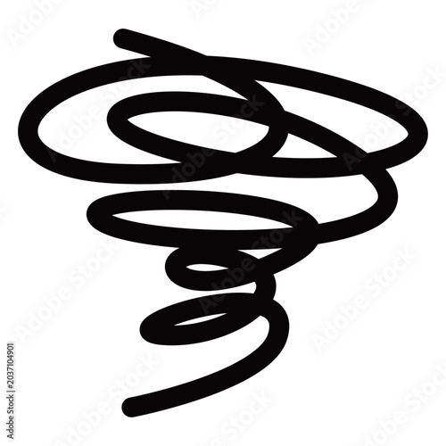 Spiral swirl icon for confusion, dizziness, or chaos expression