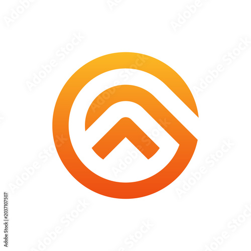 Letter G arrow clean simple logo design