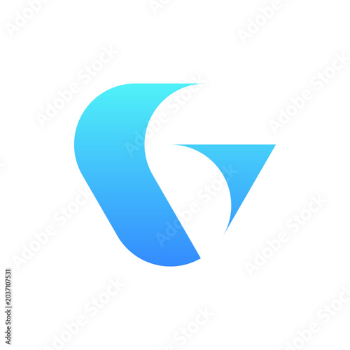 Letter G arrow simple minimalist logo design