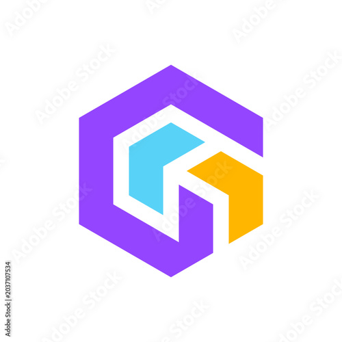 Letter G arrow modern geometric logo