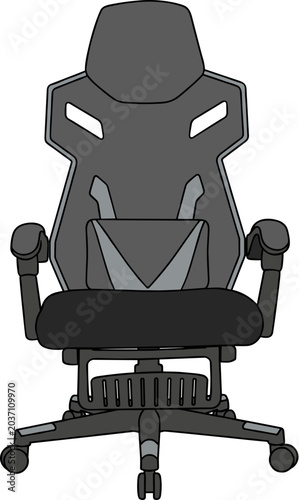Ergonomic Gaming Chair Illustration