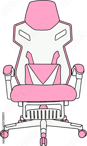 Pink And White Gaming Chair