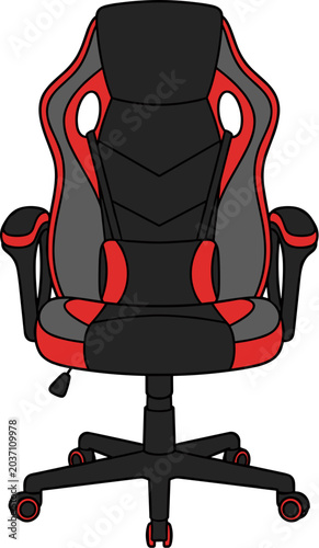 Ergonomic Gaming Chair Illustration