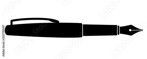 vector Fountain pen nib, clip art isolated on transparent background. 