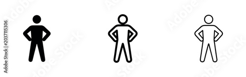 Konstfotografi Confident Person Icon Set