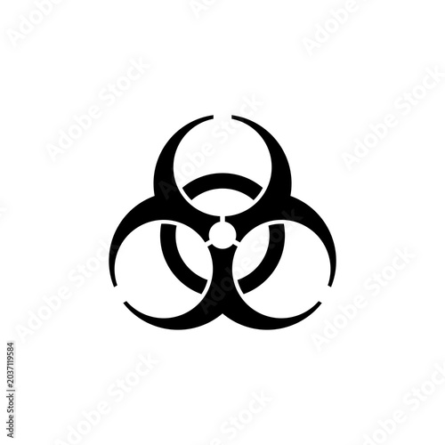 Standard biohazard symbol representing infectious risks.