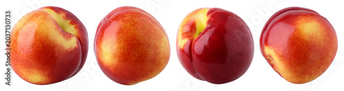 Foto Close-up shot, Nectarine fruit isolated, transparent PNG, PNG format, Collection
