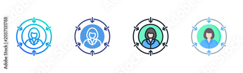 Foto Customer Centricity Icon Set Multiple Style Collection