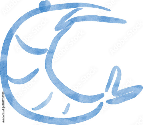 Coastal Wedding Shrimp Hand Painted Watercolor Beach Wedding Icons for Invitations