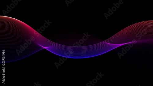 Abstract wavy background in neon color with smooth wave. Modern colorful wallpaper