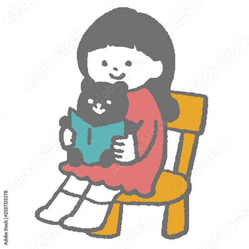 本を読む女の子
